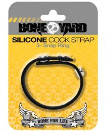 Boneyard Silicone Cock Strap Black