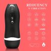 3D Interactive Voice Production 10 Frequency Man Male Masturbator Plunger Cup Thrusting and Rotating Heater Heating Stroke Adult Masturbating Cups Ref